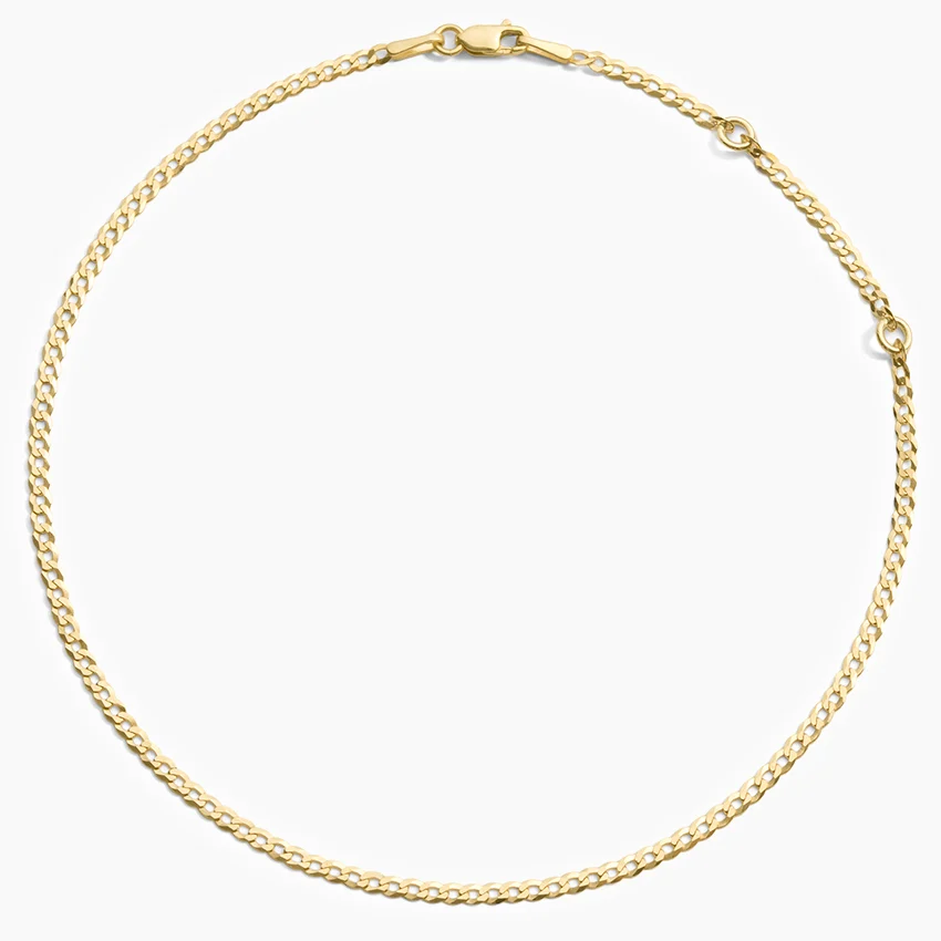 Brilliant Earth, Blake Curb Chain Anklet in 14K Yellow Gold