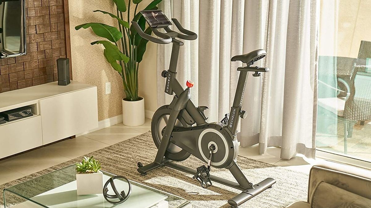 Echelon Smart Connect EX-15 exercise bike in living room