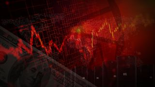 An image depicting a graph of increasing oil prices impacting financial markets and economies worldwide