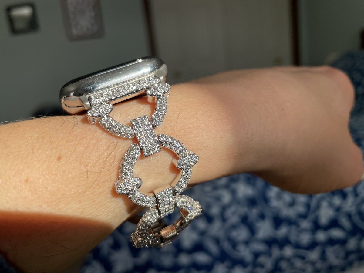 Goldenerre Crystal Pave Link Band For Apple Watch Lifestyle