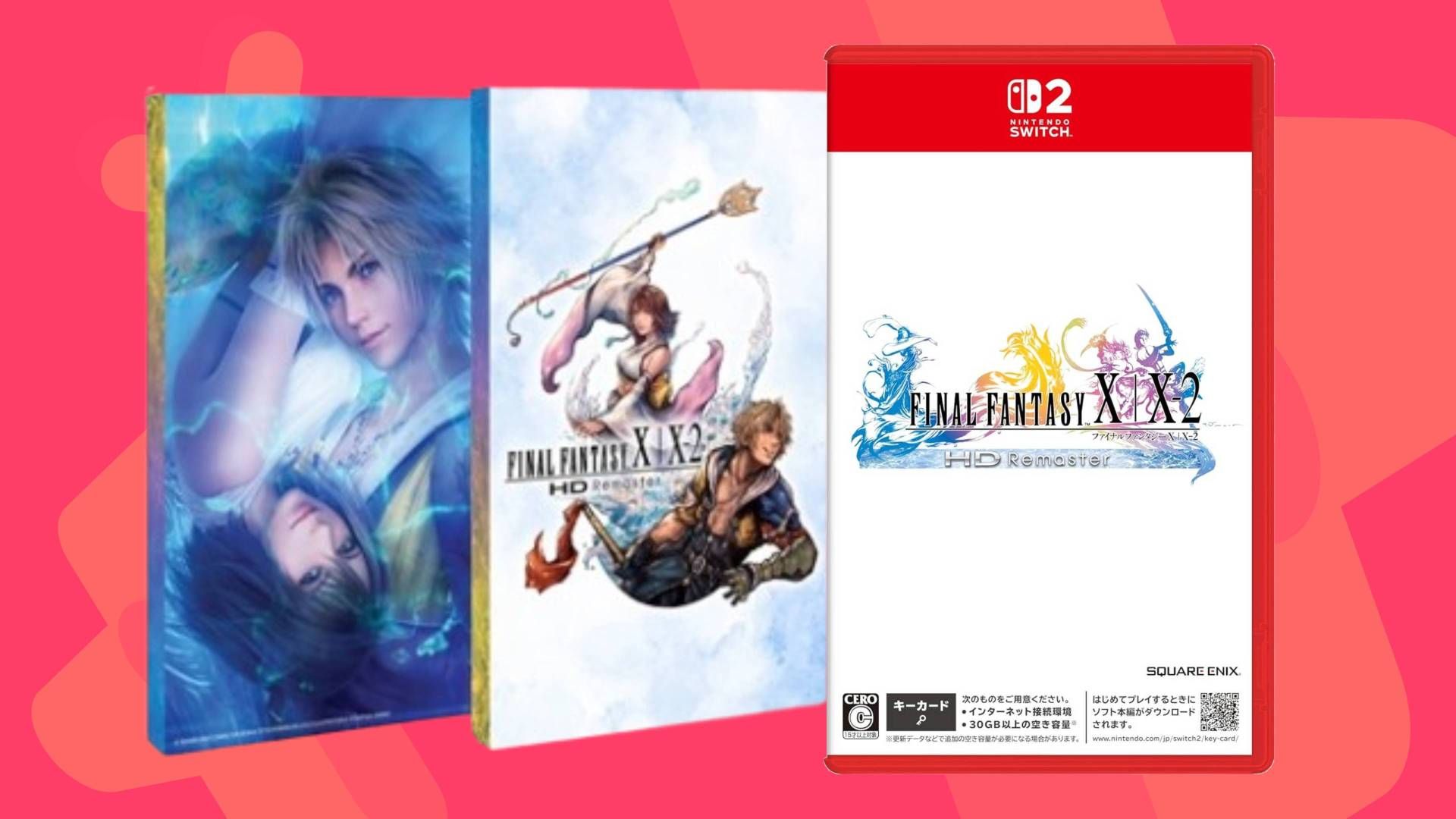 The Switch 2 Final Fantasy X / X-2 HD Remaster includes a stunning limited slip-cover, if you’ve got an Amazon Japan account at hand