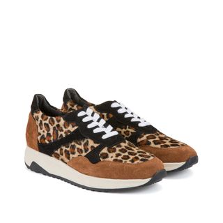 Leopard Print Suede Trainers