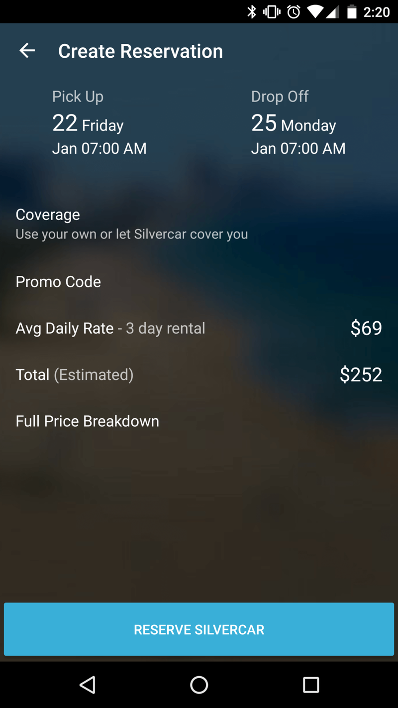 Silvercar app