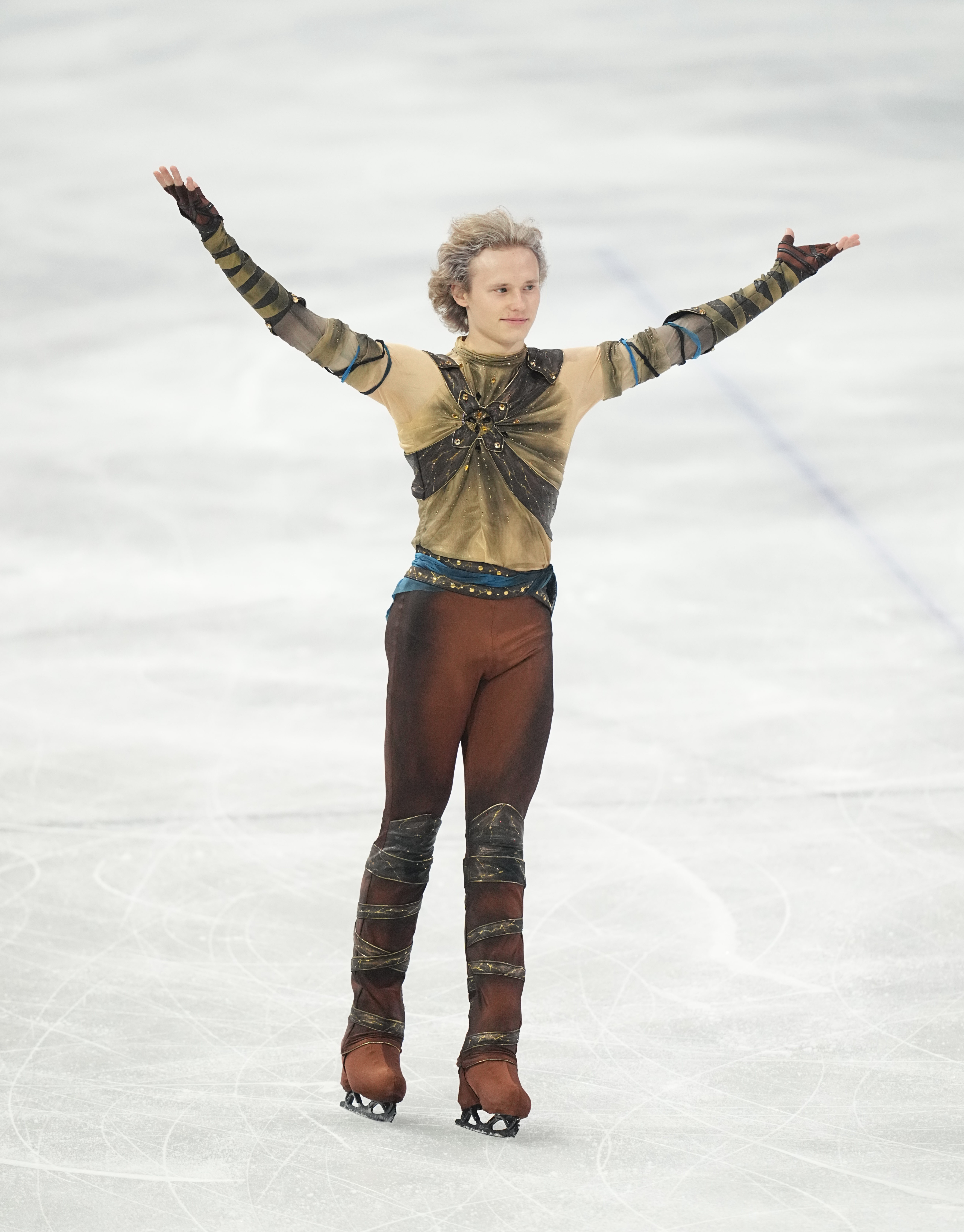 Ilia Malinin (United States of America) competes during the Figure Skating Men Single Skating Short Programme Final Figure Skating competition on Day 4 of the Milano Cortina 2026 Winter Olympic games at Milano Ice Skating Arena on February 10, 2026 in Milan, Italy.