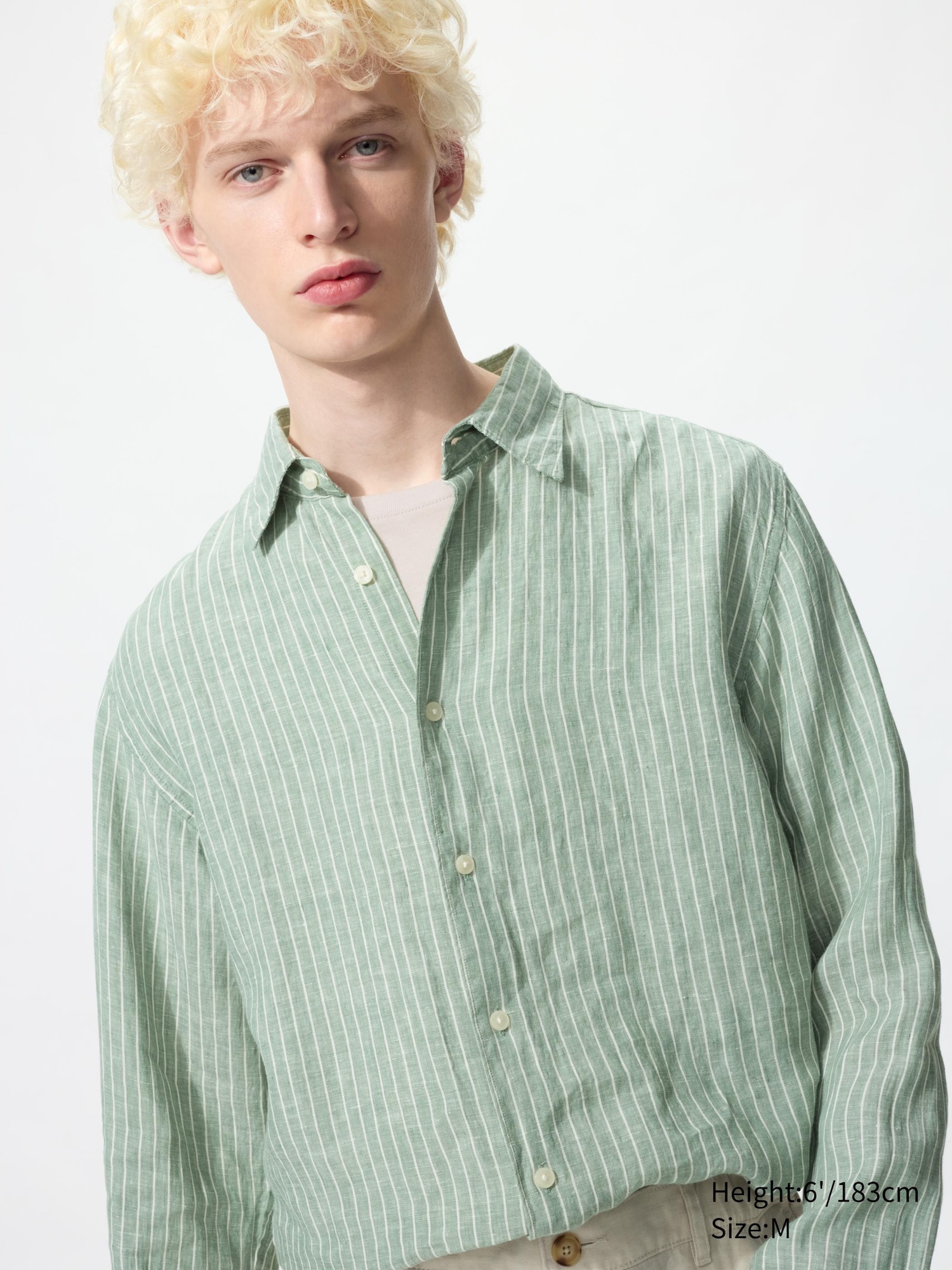 100% Premium Linen Shirt (stripe)