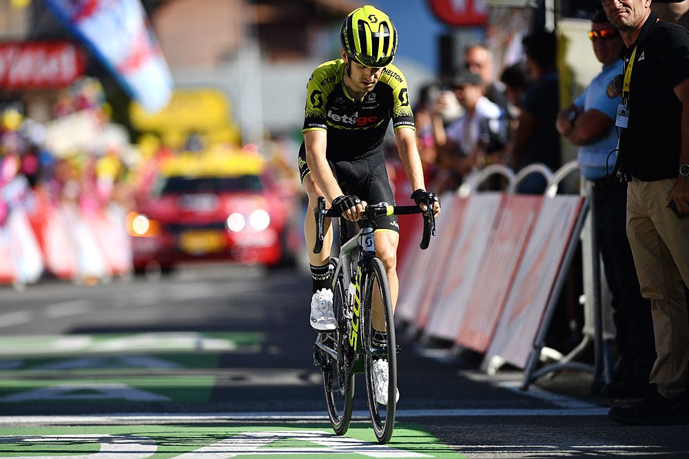 Mikel Nieve (Mitchelton-Scott) finished fifth in stage 11 after being caught with 300 metres to go.