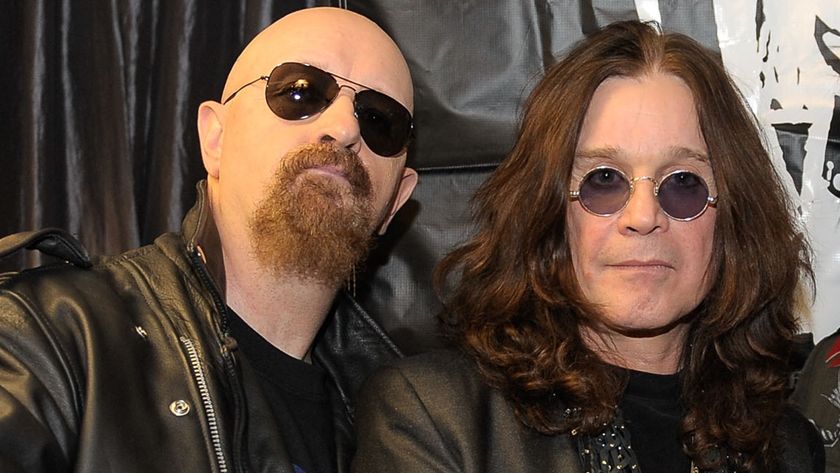 Rob Halford and Ozzy Osbourne standing side-by-side in 2010