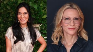 Ali Wong and Cate Blanchett wearing transparent glasses