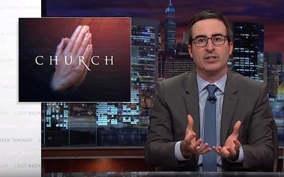 John Oliver preaches against televangelists
