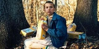 Stranger Things Eleven with Eggos
