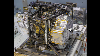 The James Webb Space Telescope's NIRSpec (Near-Infrared Spectograph) during assembly at NASA's Goddard Space Flight Center in Maryland.