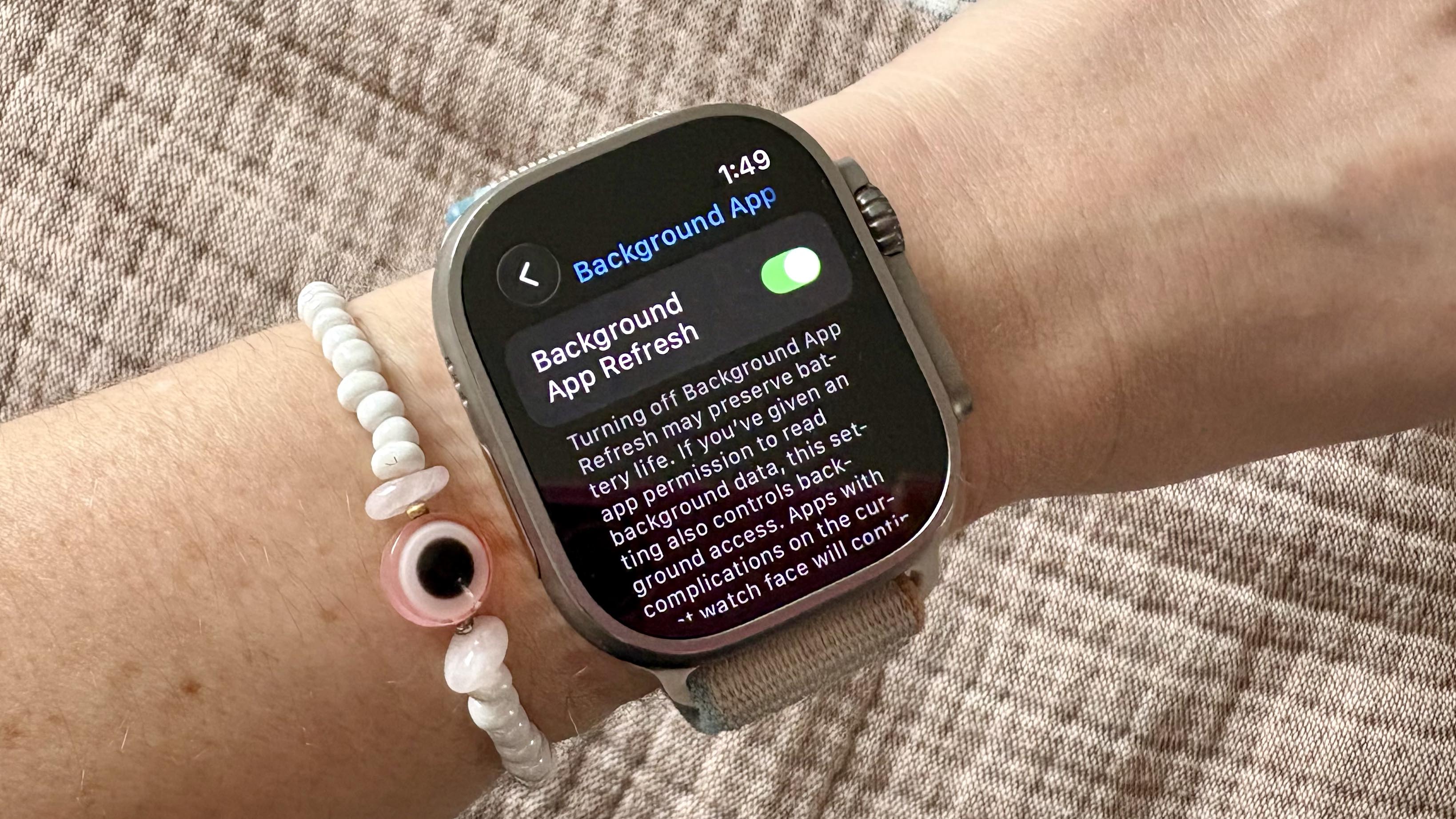 apple watch ultra 3 background app refresh