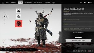 Ghost of Tsushima best armour: Sakai Clan Armour