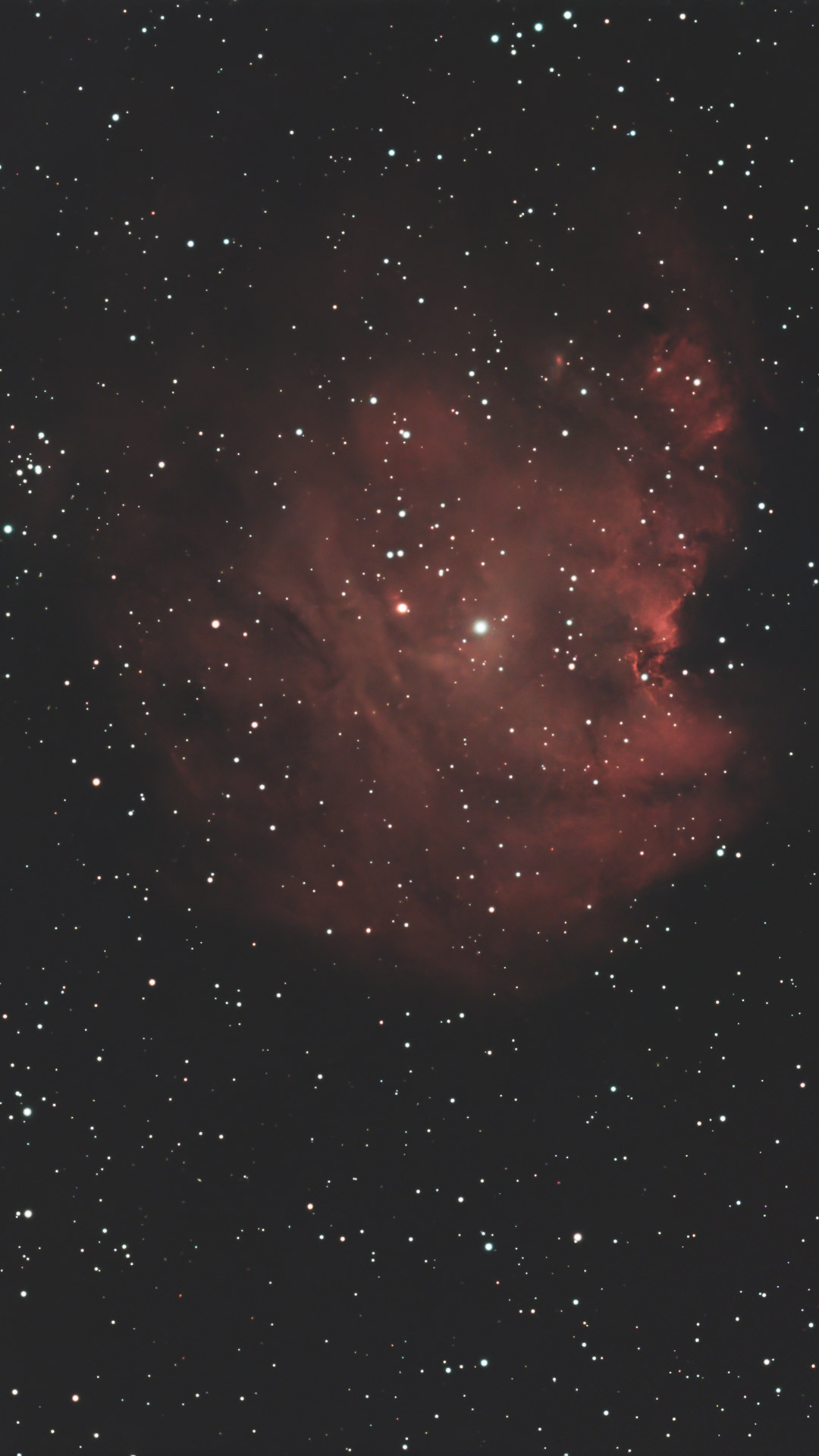 The Monkey's Head nebula photographed with the ZWO Seestar S50 and processed in Pixinsight