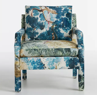 garden patterned accent chair