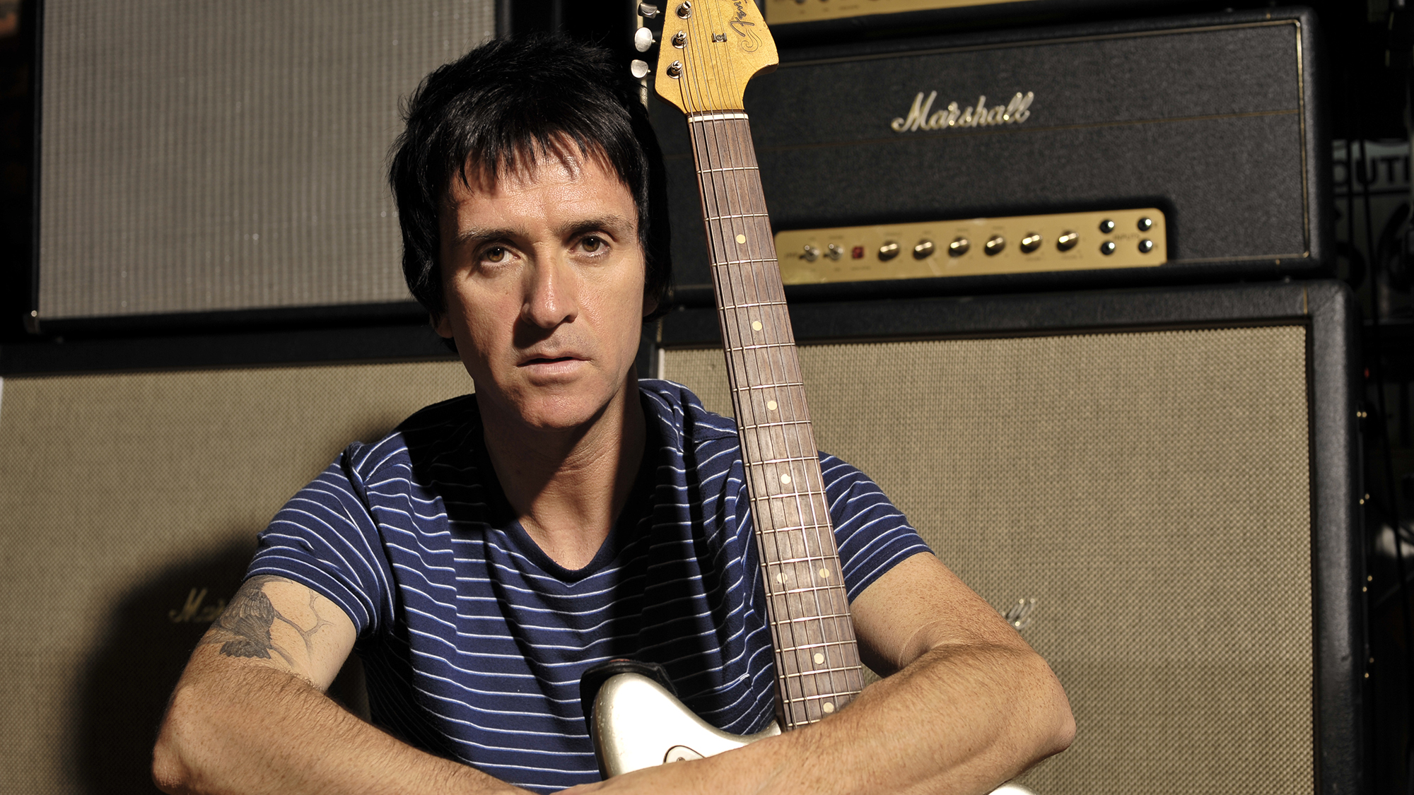 Johnny Marr guitarist from the Smiths at his Studio