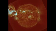 an image of a solar flare erupting from the sun