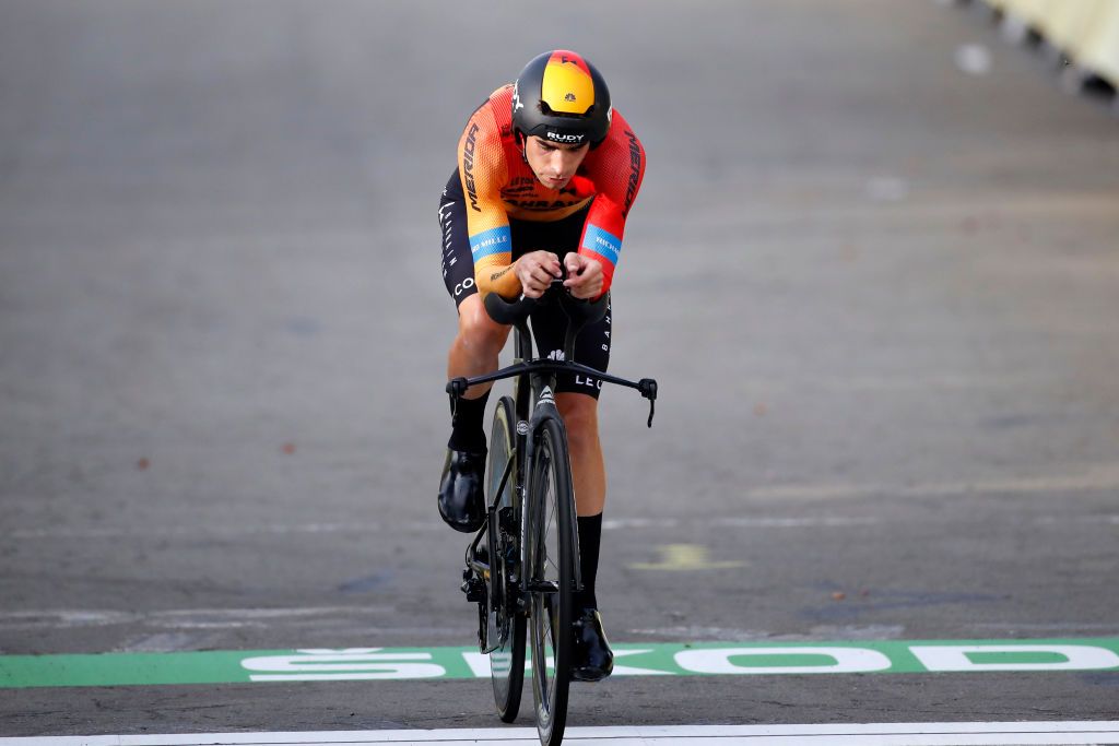 LA PLANCHE FRANCE SEPTEMBER 19 Arrival Mikel Landa Meana of Spain and Team Bahrain Mclaren during the 107th Tour de France 2020 Stage 20 a 362km Individual Time Trial stage from Lure to La Planche Des Belles Filles 1035m ITT TDF2020 LeTour on September 19 2020 in La Planche France Photo by Sebastien Nogier PoolGetty Images