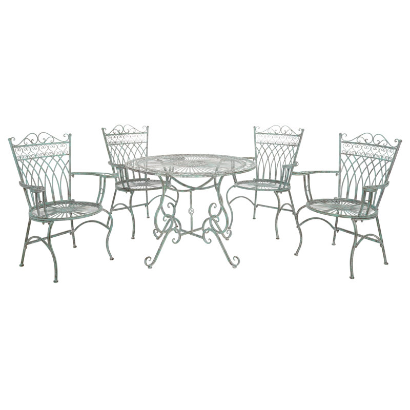 Bloomsbury Market Akeyra Round 4 - Person 39.25" Long Dining Set & Reviews | Wayfair