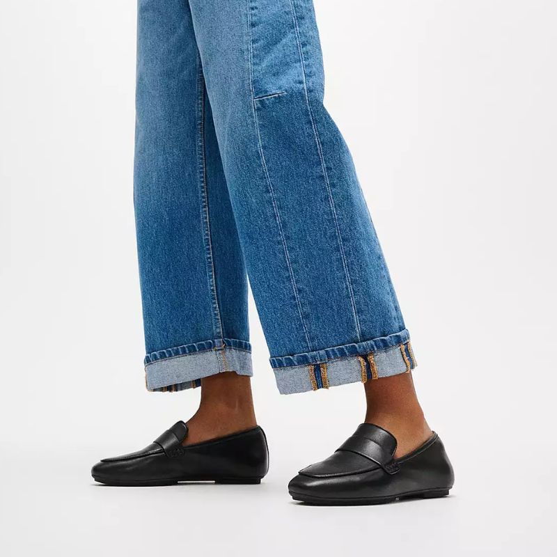 DELICATO Soft Leather Loafers on model