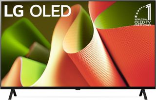 The LG B4, our pick for the best budget OLED TV, against a white background