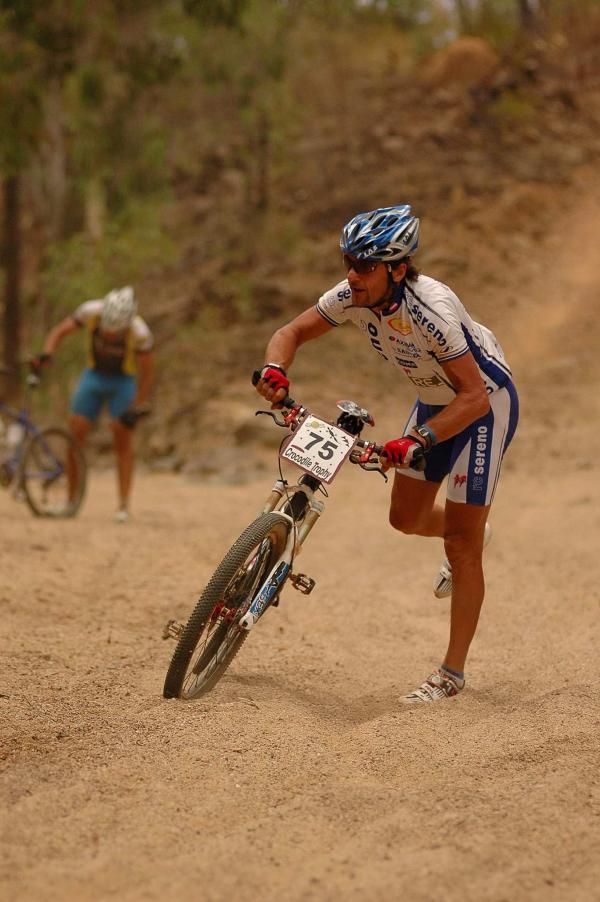 Branko Grah dismounts in the sand