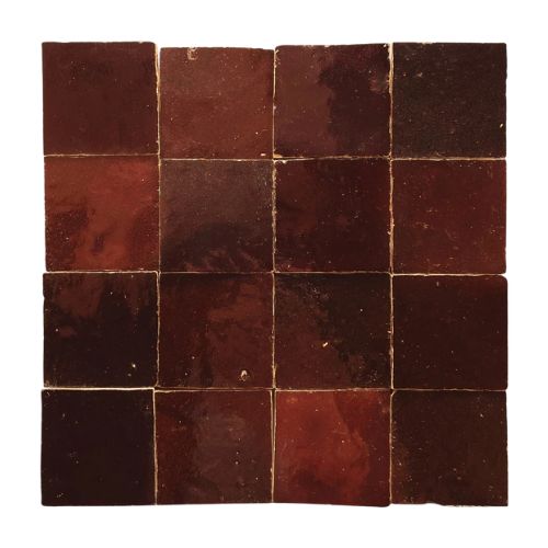 Zia Tile, Burnt Sugar Square Zellige Tiles