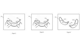 Three diagrams showing the possible ways a banana controller could be used.