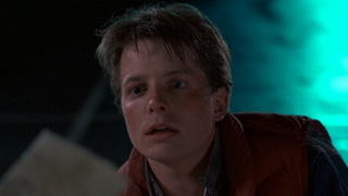 Michael J. Fox as Marty in Back to the Future