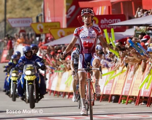 Daniel Moreno Fernandez (Katusha Team) enjoys a stage victory
