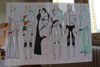 Design sketches for European Space Agency collaboration "Couture in Orbit" from ESMOD Berlin.
