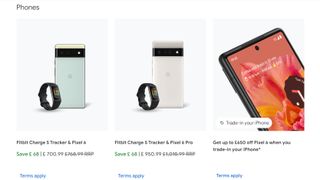 Google Store Pixel 6 Fitbit bundle