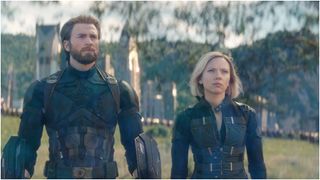 Black Widow and Captain America in Avengers: Infinity War