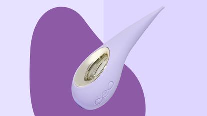 LELO Dot clitoral vibrator on purple background