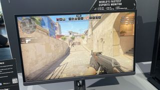 An Asus ROG Strix XG248QSG Ace gaming monitor playing Counter-Strike 2
