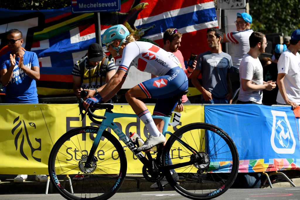 LEUVEN BELGIUM SEPTEMBER 25 Joscelin Lowden of Great Britain competes during the 94th UCI Road World Championships 2021 Women Elite Road Race a 1577km race from Antwerp to Leuven flanders2021 on September 25 2021 in Leuven Belgium Photo by Tim de WaeleGetty Images