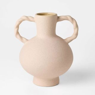 Twisted Handle Ceramic Vase