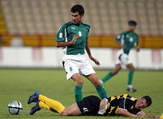 Pep Guardiola in action for Qatari club Al-Ahli towards the end of his playing career in 2005.