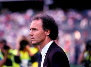 Franz Beckenbauer as West Germany manager at the 1990 World Cup