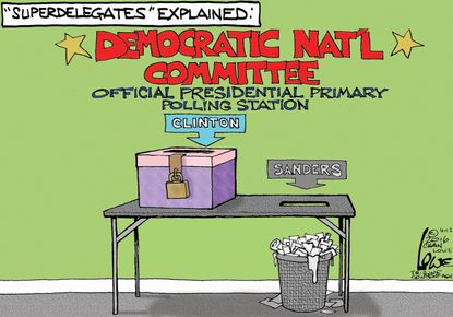 Political Cartoon U.S. Democratic Convention