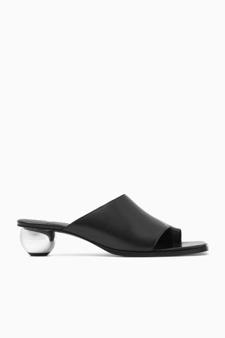 COS + Sculptural-Heel Leather Mules