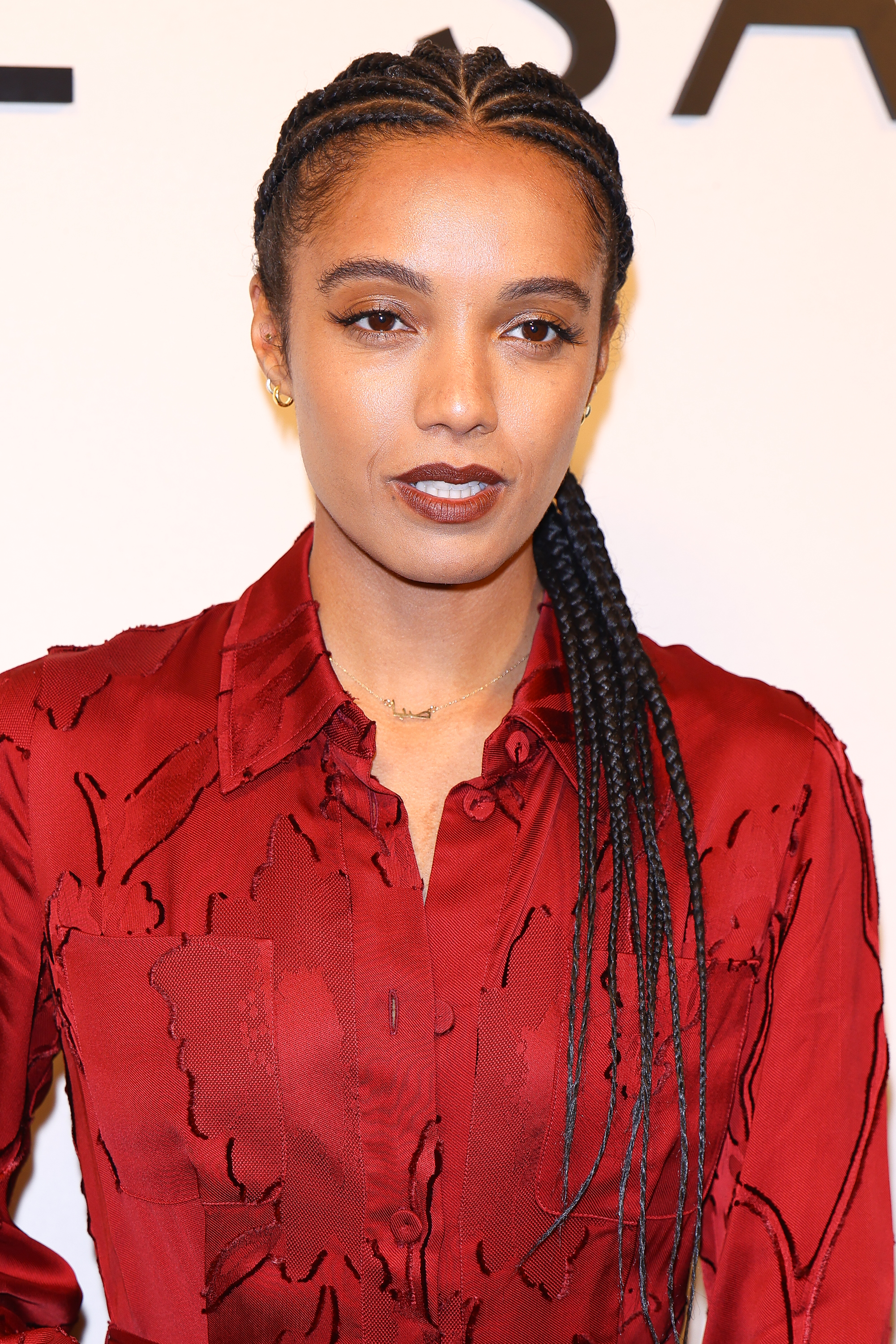 Maisie Richardson-Sellers's Cornrows and Low Ponytail