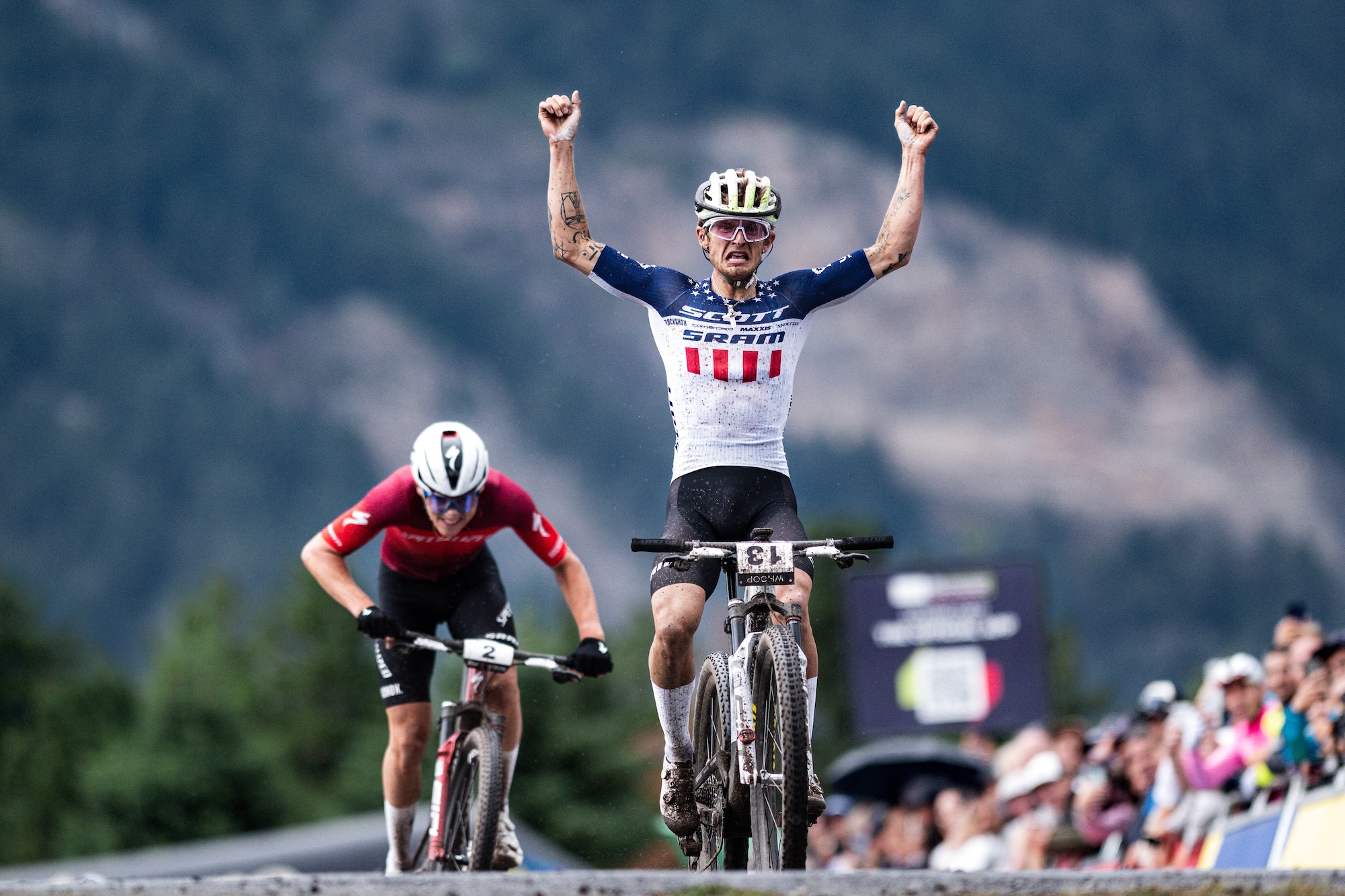 US national champion Bjorn Riley (Scott-SRAM MTB) wins his first UCI MTB World Cup race at the XCC event in Andorra