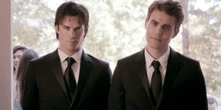 The Vampire Diaries Damon and Stefan Salvatore in suits The CW