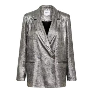 Saint Tropez Afi Metallic Double Breasted Blazer