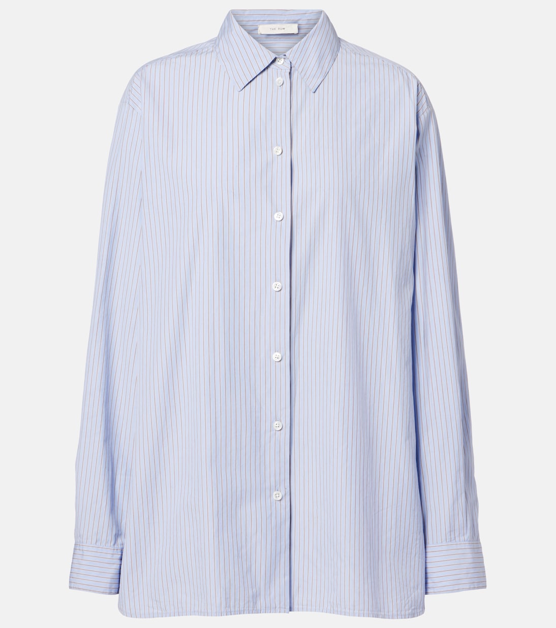 Striped Cotton Shirt in Purple - the Row