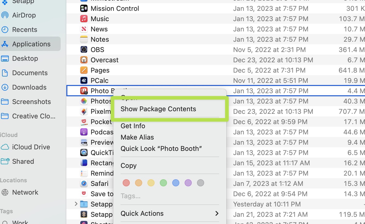 how to see hidden file in mac