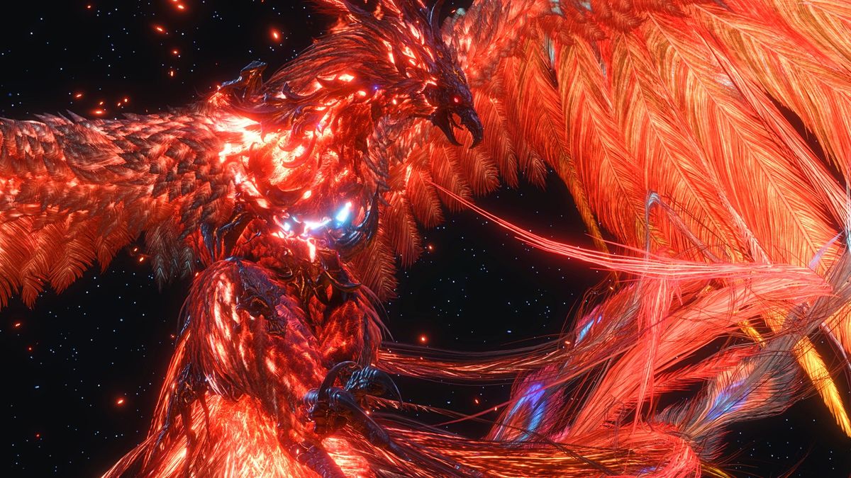 Final Fantasy 16&#039;s phoenix takes to the skies to do battle