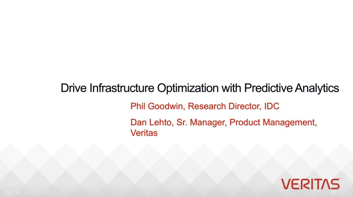 Veritas whitepaper - webcast - how to improve infrastructure management