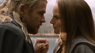 Chris Hemsworth and Natalie Portman in Thor: The Dark World